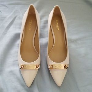 Coach Soft White Heels